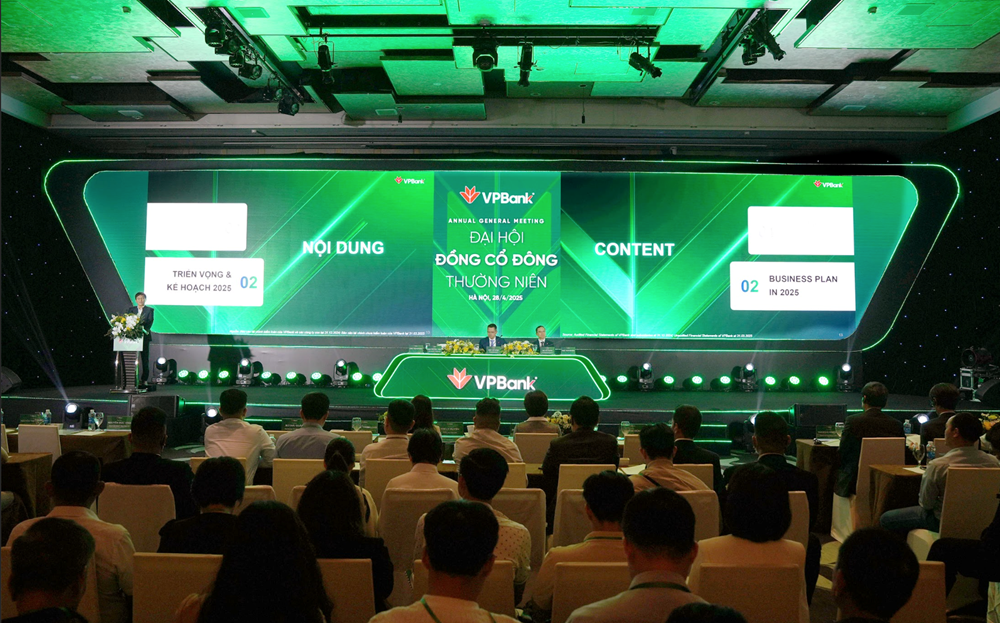 Toàn cảnh Đại hội đồng cổ đông VPBank chiều nay.