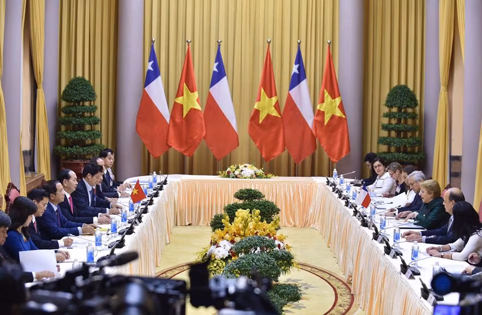 Tổng Bí thư Nguyễn Phú Trọng tiếp Tổng thống Cộng hòa Chile ảnh 1