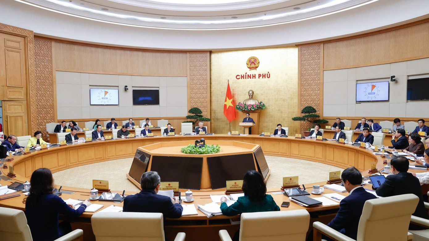 Thủ tướng chủ trì phiên họp thường kỳ Chính phủ. Ảnh Nhật Bắc Thủ tướng chủ trì phiên họp thường kỳ Chính phủ. Ảnh Nhật Bắc