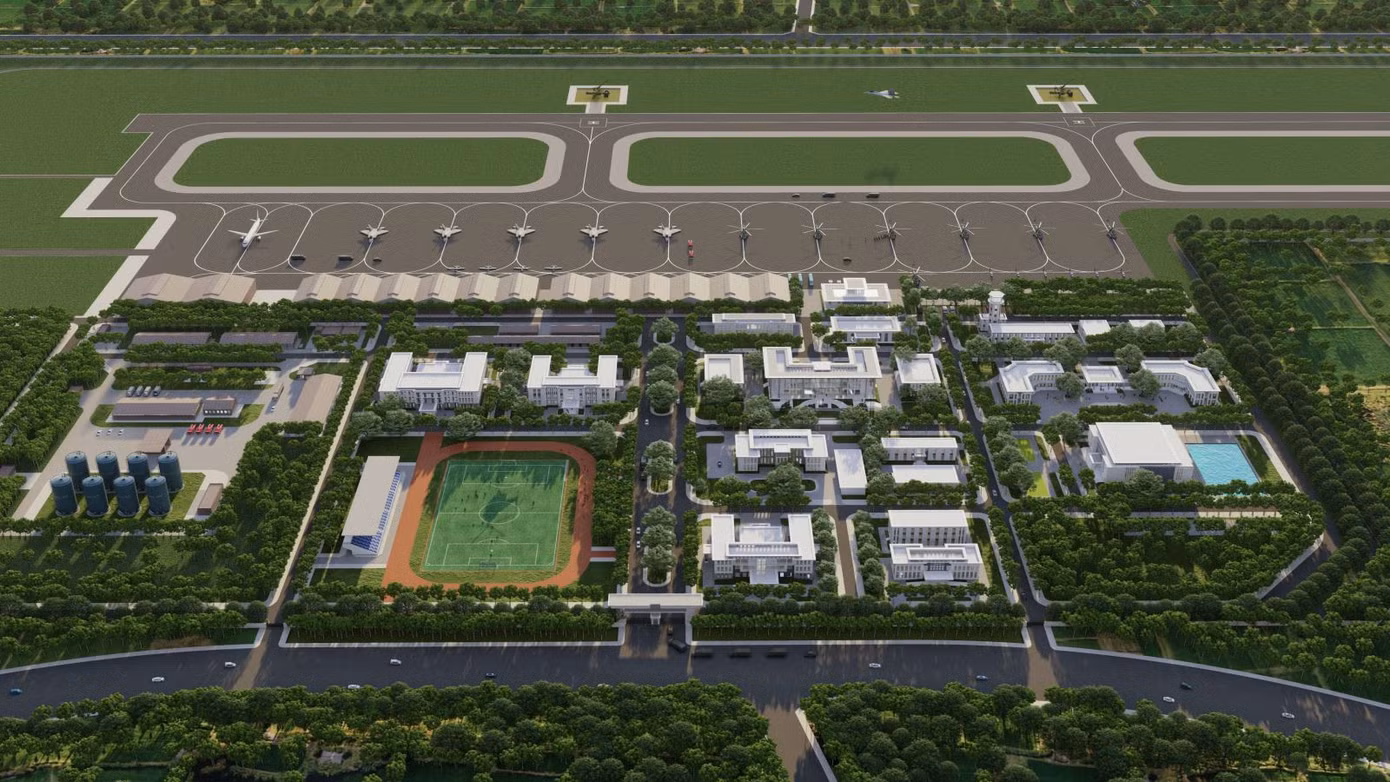 Minh họa phối cảnh sân bay Gia Bình.