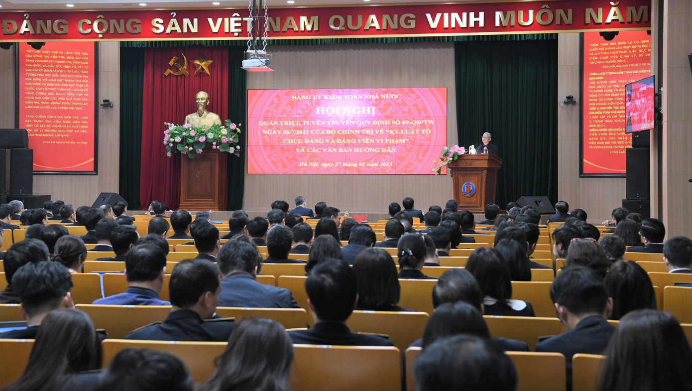Kiểm toán Nhà nước tổ chức Hội nghị quán triệt, tuyên truyền Quy định số 69-QĐ/TW của Bộ Chính trị Kiểm toán Nhà nước tổ chức Hội nghị quán triệt, tuyên truyền Quy định số 69-QĐ/TW của Bộ Chính trị