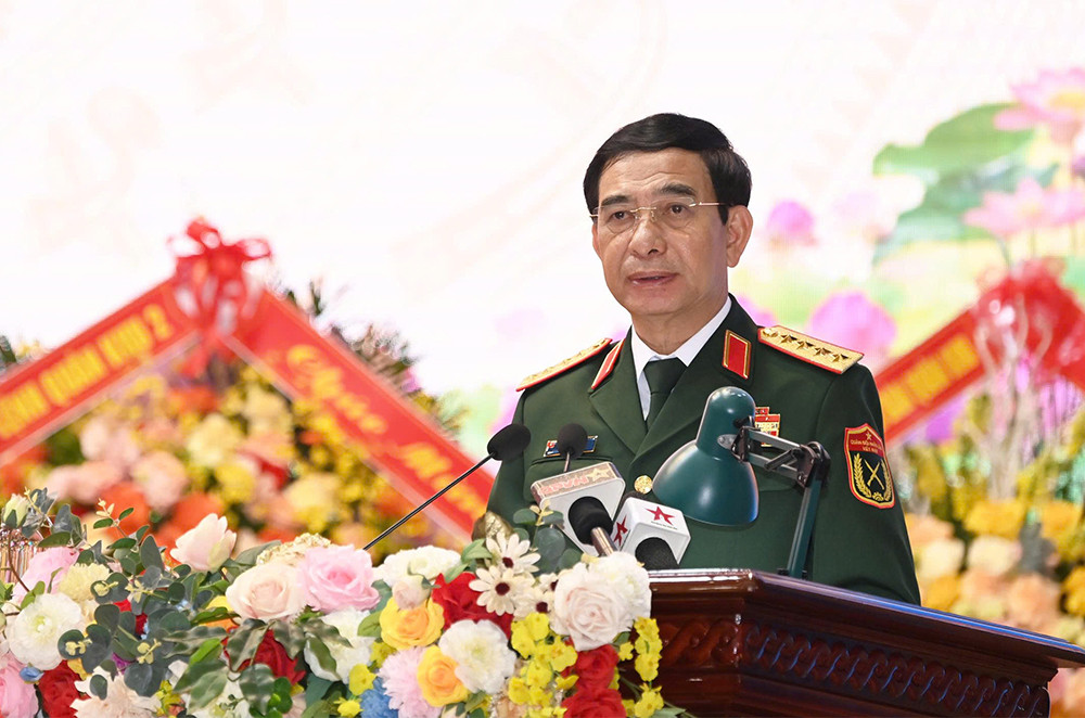 Đại tướng Phan Văn Giang phát biểu tại buổi lễ.