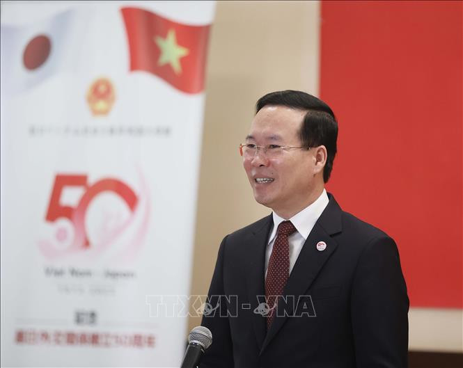 Chủ tịch nước Võ Văn Thưởng phát biểu. (Ảnh: Thống Nhất/TTXVN)