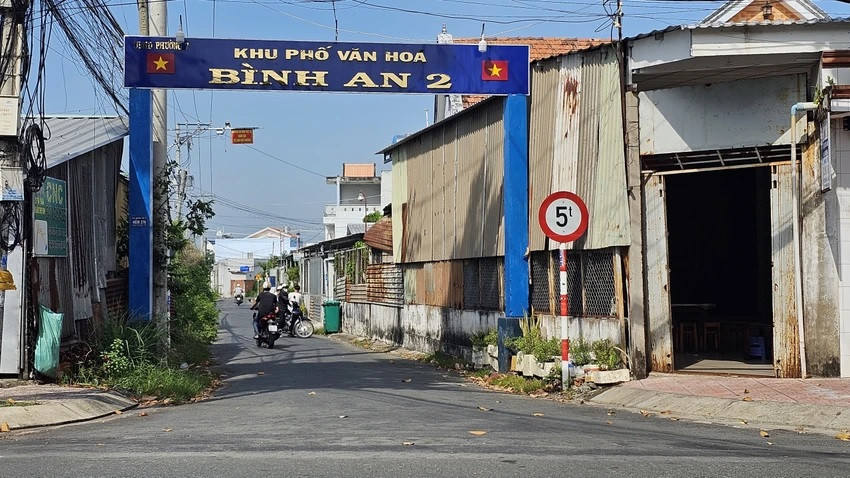 Khu phố Bình An 2 nơi bà NTB đang sinh sống. Ảnh: ĐK