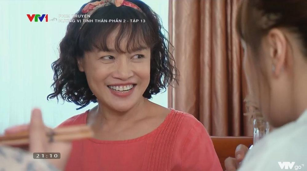 Bà Bích trong phần 2 của "Hương vị tình thân" được chăm chút ngoại hình hơn.