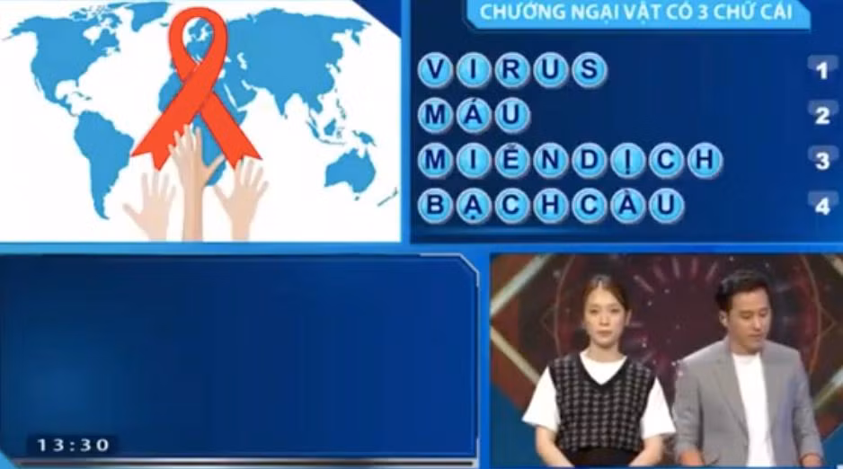 Thế Cường đã nhanh chóng giải từ khóa phần thi Vượt chướng ngại vật.