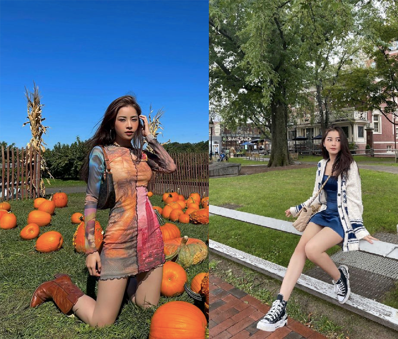 Nữ ca sĩ tham quan nhiều địa danh ở Mỹ.