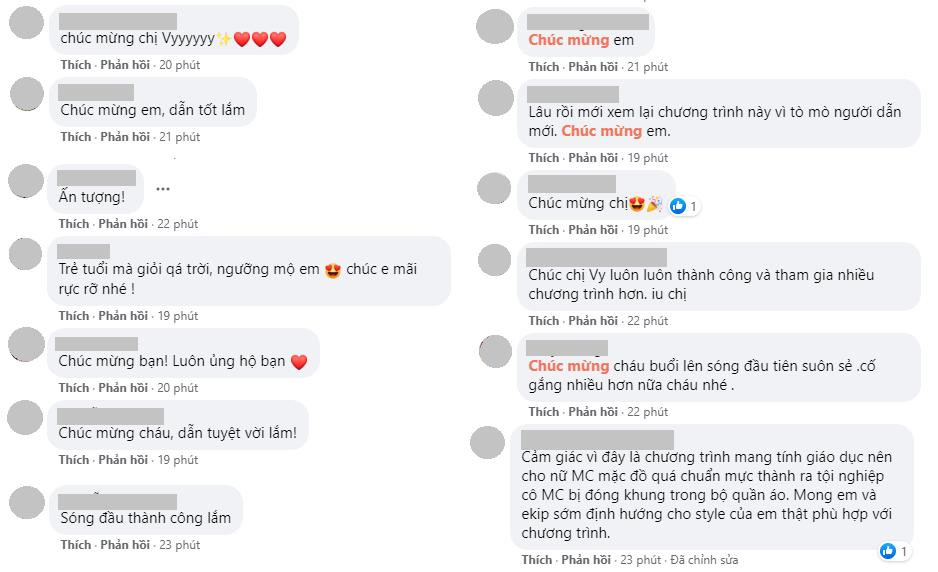 Đa số khán giả đều gửi lời chúc mừng và ủng hộ Khánh Vy. Đa số khán giả đều gửi lời chúc mừng và ủng hộ Khánh Vy.