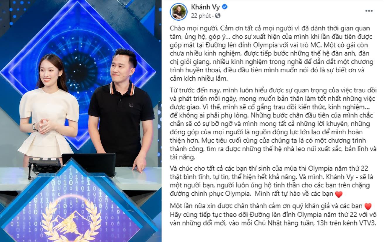 Tâm thư dài của Khánh Vy trên trang cá nhân. Tâm thư dài của Khánh Vy trên trang cá nhân.