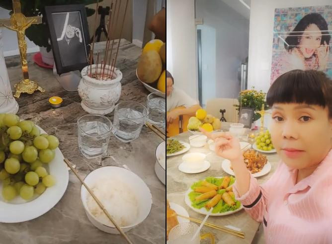 Việt Hương và chồng chuẩn bị lễ giỗ đầu đơn giản cho đàn anh tại Việt Nam. Việt Hương và chồng chuẩn bị lễ giỗ đầu đơn giản cho đàn anh tại Việt Nam.