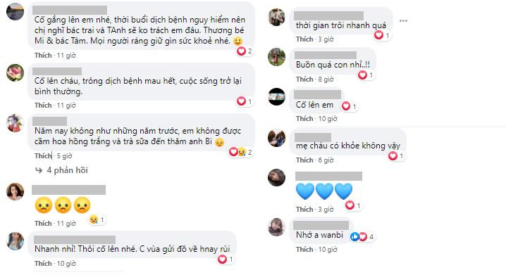 Khán giả để lại lời động viên Quỳnh Mi.