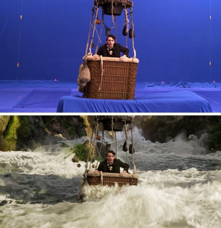 Nhiều khung cảnh thiên nhiên như thác nước, đồi núi... cũng được tạo nên từ phông xanh và công nghệ kỹ thuật đồ họa máy tính. Việc ứng dụng này giúp đoàn phim tiết kiệm được thời gian cũng như chi phí di chuyển mà vẫn có được cảnh quay mong muốn.