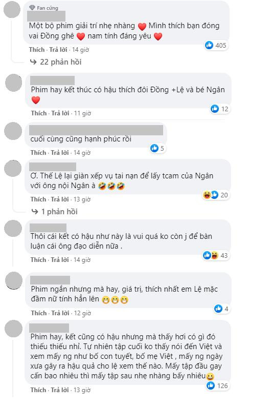 Hầu hết bình luận đều tỏ ra thỏa mãn với kết phim và cho rằng Đồng và Lệ quá đẹp đôi. Hầu hết bình luận đều tỏ ra thỏa mãn với kết phim và cho rằng Đồng và Lệ quá đẹp đôi.