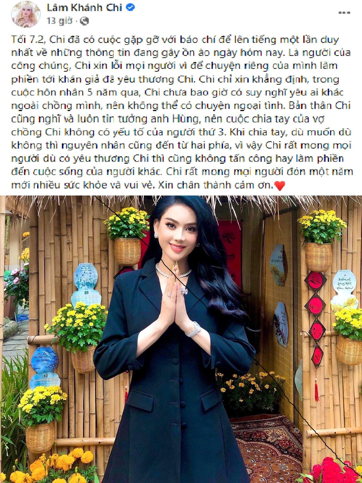 Lâm Khánh Chi đính chính sau khi bị chồng cũ tố ngoại tình.