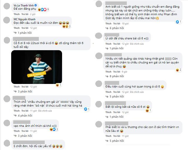 Con trai của danh hài và khán giả để lại bình luận dưới bài đăng.