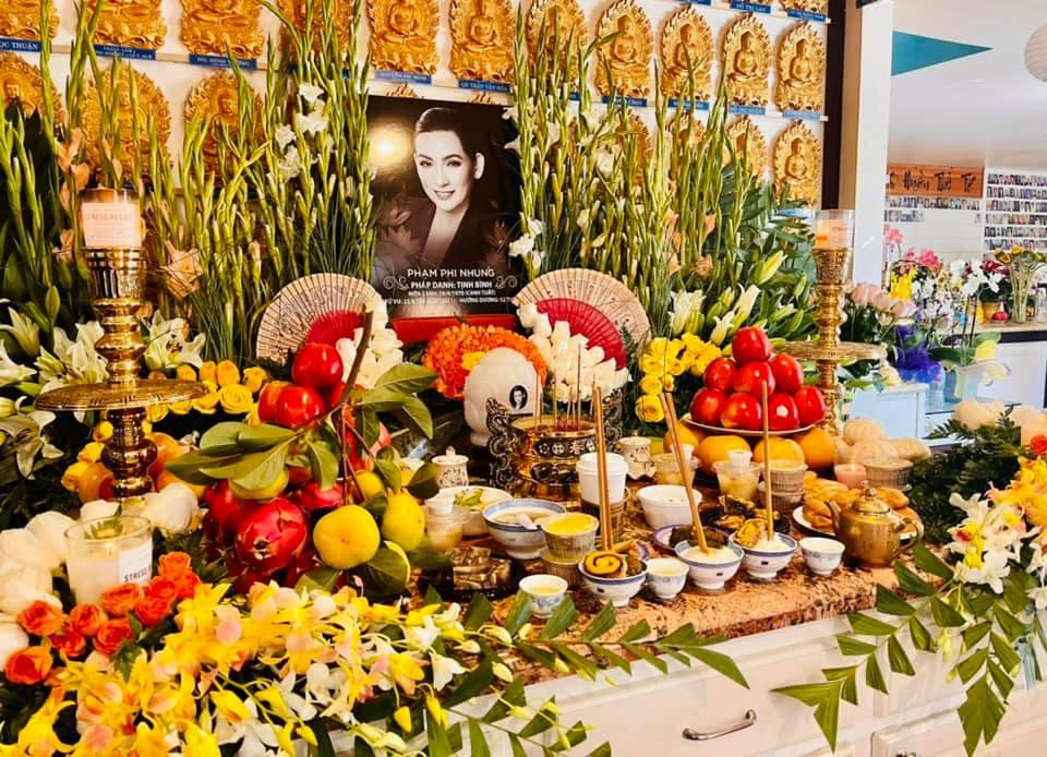 Tro cốt của cố ca sĩ được đặt tại Tịnh thất Giác An.