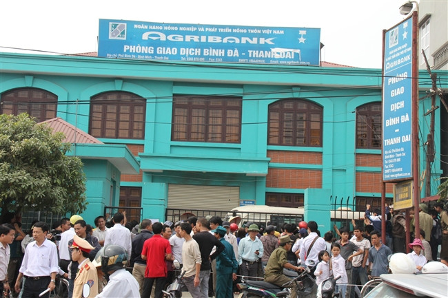 Anh Văn bị sát hại dã man tại phòng bảo vệ chi nhánh ngân hàng Agribank chi nhánh Bình Đà (Thanh Oai, Hà Nội). Ảnh: Tuấn Nguyễn