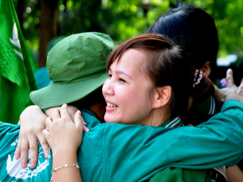 Hạnh phúc được sẻ chia khi đoàn chạm đích