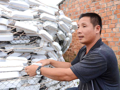 Giàn lưới rút trị giá gần 1 tỷ đồng. Ảnh: Thanh Trung