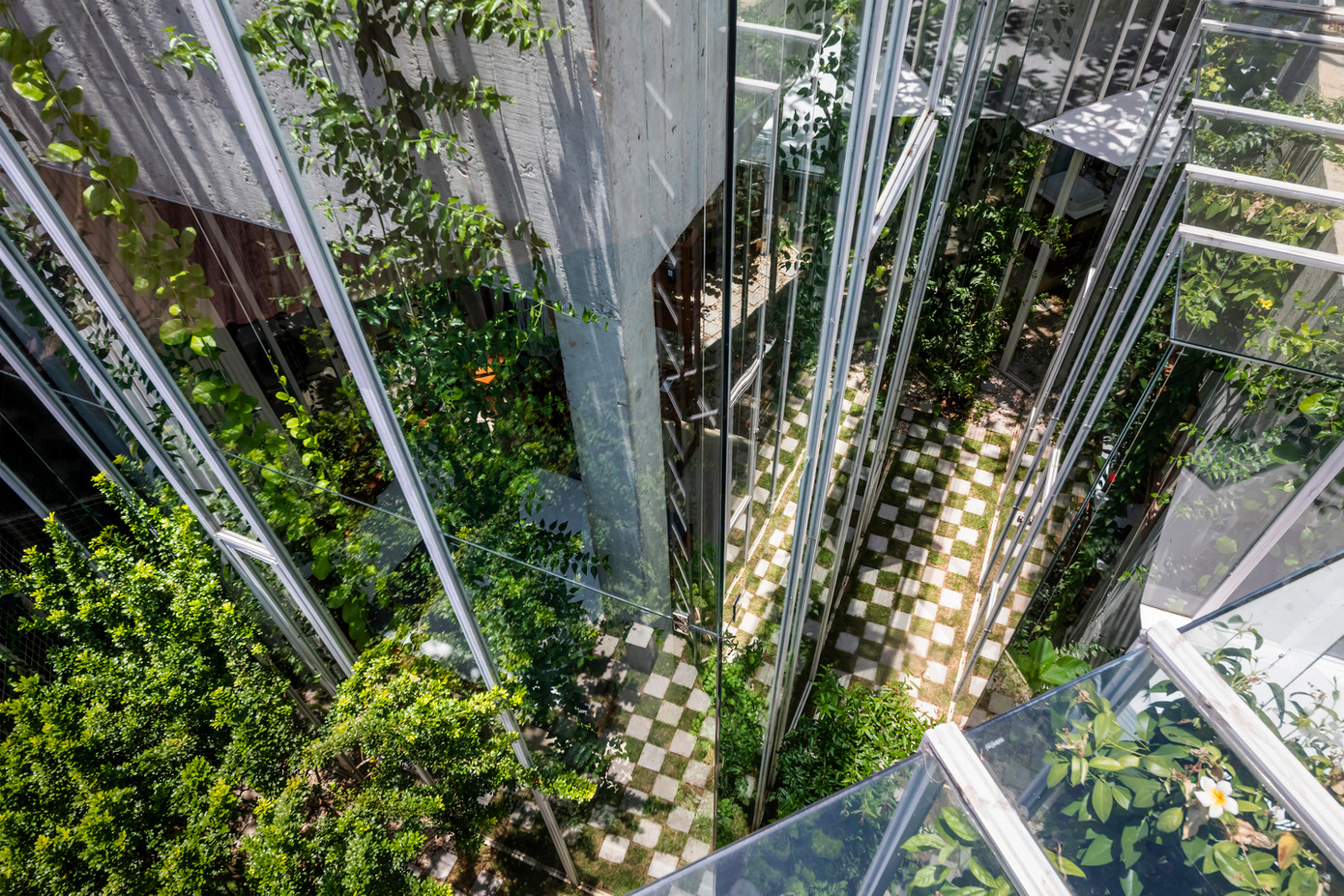 Người sinh sống có thể nhìn xuyên qua mọi không gian trong nhà, từ nhà bếp đến không gian ngủ, từ sân trước đến sân trong và thậm chí cả những cây hoa đại trên sân thượng. Người sinh sống có thể nhìn xuyên qua mọi không gian trong nhà, từ nhà bếp đến không gian ngủ, từ sân trước đến sân trong và thậm chí cả những cây hoa đại trên sân thượng.