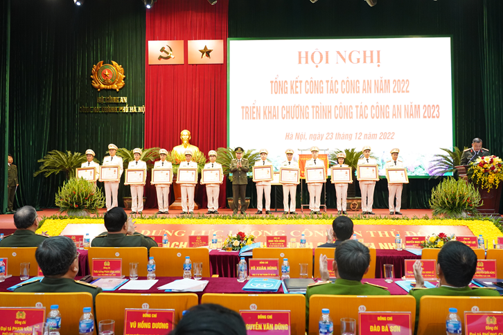 Công an Hà Nội tổ chức Hội nghị tổng kết công tác Công an năm 2022, triển khai công tác năm 2023.