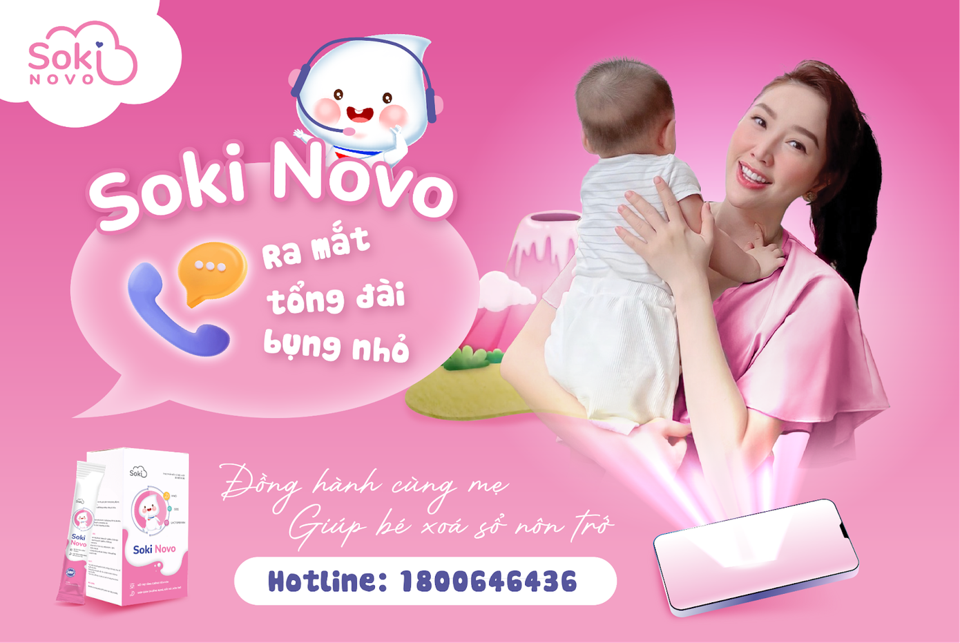 Soki Novo ra mắt “Tổng đài bụng nhỏ”, sát cánh cùng bé con nôn trớ Soki Novo ra mắt “Tổng đài bụng nhỏ”, sát cánh cùng bé con nôn trớ