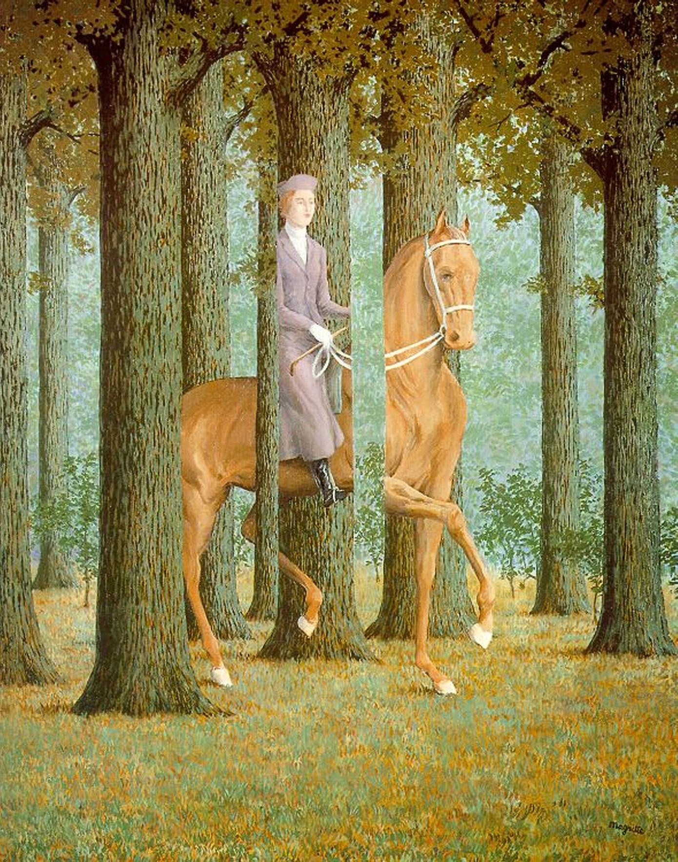 Tác phẩm Chữ ký trống (The blank signature) của Rene Magritte năm 1965