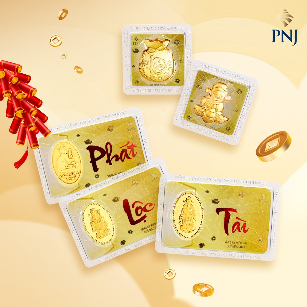 Set vàng Thần Tài PNJ là quà tặng thiết thực và ý nghĩa cho dịp Tết Quý Mão.
