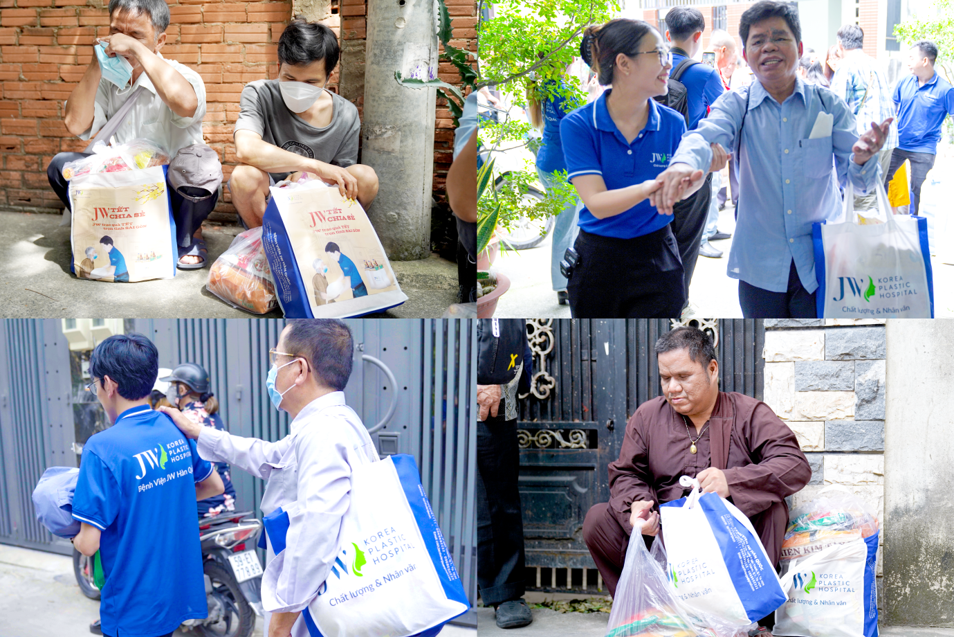 Bác sĩ Tú Dung trao tận tay từng món quà đến những hoàn cảnh khiếm thị