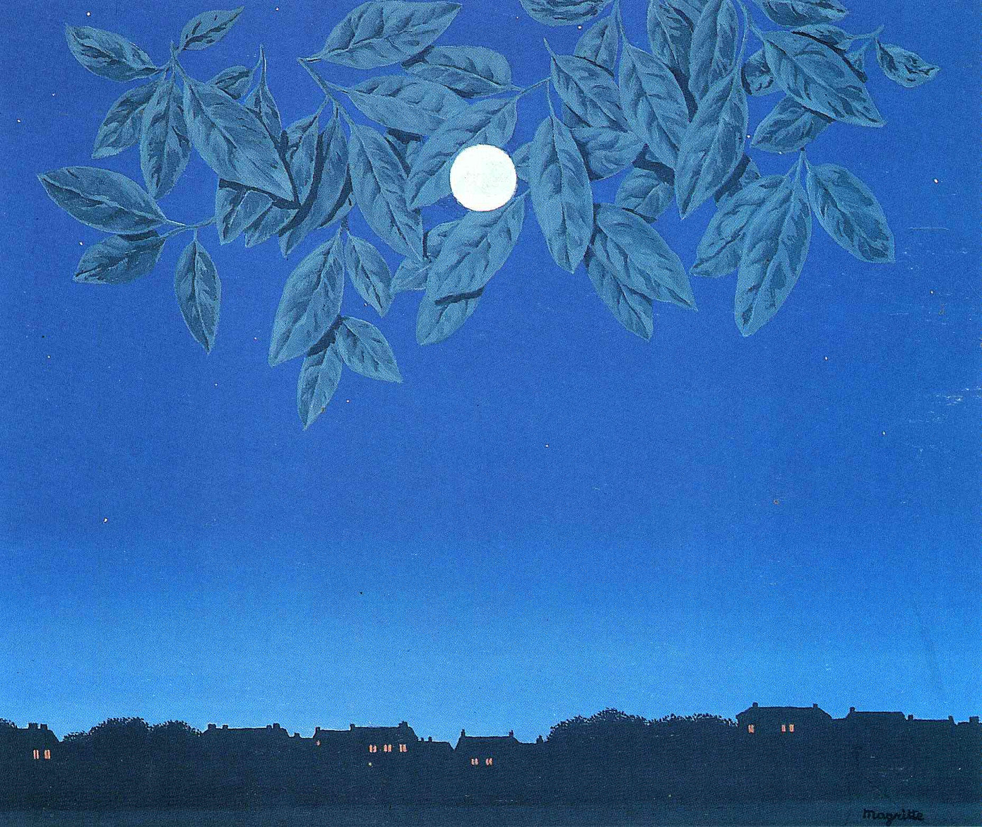 Tác phẩm Trang trống (The blank page) của Rene Magritte năm 1967