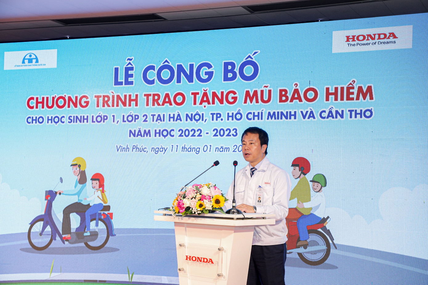 Ông Daiki Mihara - Tổng Giám đốc Honda Việt Nam phát biểu tại buổi lễ