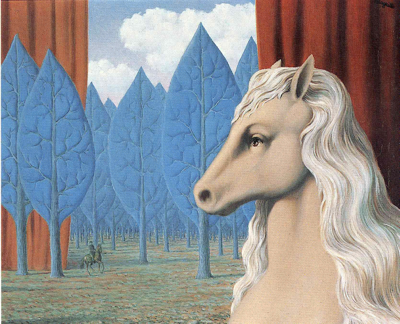 Tác phẩm Lý tính thuần khiết (The pure reason) của Rene Magritte năm 1948