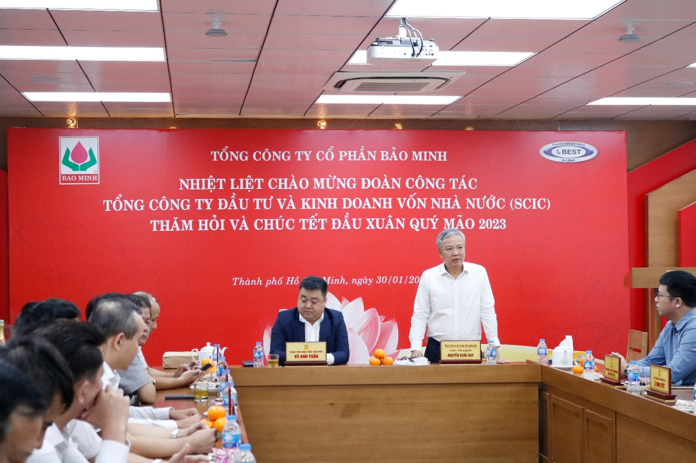 Ông Nguyễn Quốc Huy – Thành viên Hội Đồng Thành viên, Tổng Giám đốc SCIC phát biểu tại buổi làm việc Ông Nguyễn Quốc Huy – Thành viên Hội Đồng Thành viên, Tổng Giám đốc SCIC phát biểu tại buổi làm việc