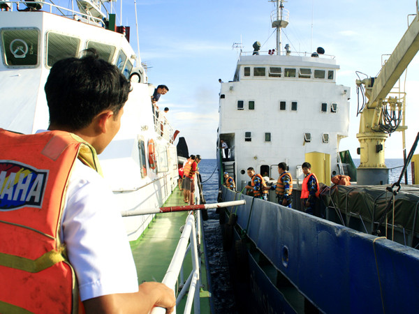 Huấn luyện trên biển Trường Sa. Ảnh: Nguyễn Thành