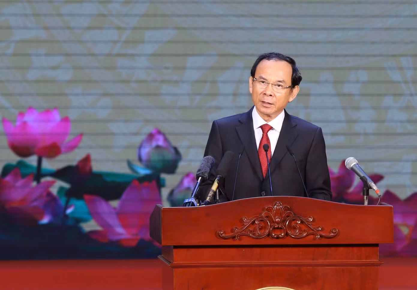 Bí thư Thành ủy TPHCM Nguyễn Văn Nên phát biểu tiếp thu chỉ đạo của Tổng Bí thư Tô Lâm.