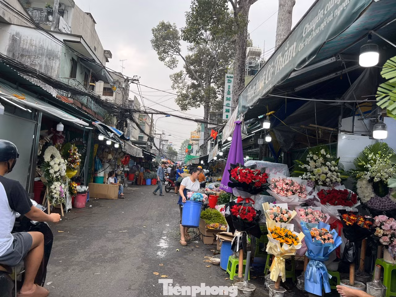 Khu chợ hoa tươi Hồ Thị Kỷ thưa thớt khách đến xem và mua hoa làm quà tặng cho ngày Tình nhân. Khu chợ hoa tươi Hồ Thị Kỷ thưa thớt khách đến xem và mua hoa làm quà tặng cho ngày Tình nhân.