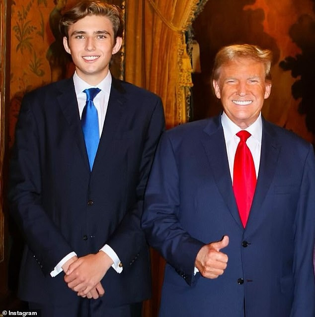 Barron Trump có hứng thú với chính trị và mong muốn tiếp bước ông Trump. Ảnh: IG. Barron Trump có hứng thú với chính trị và mong muốn tiếp bước ông Trump. Ảnh: IG.