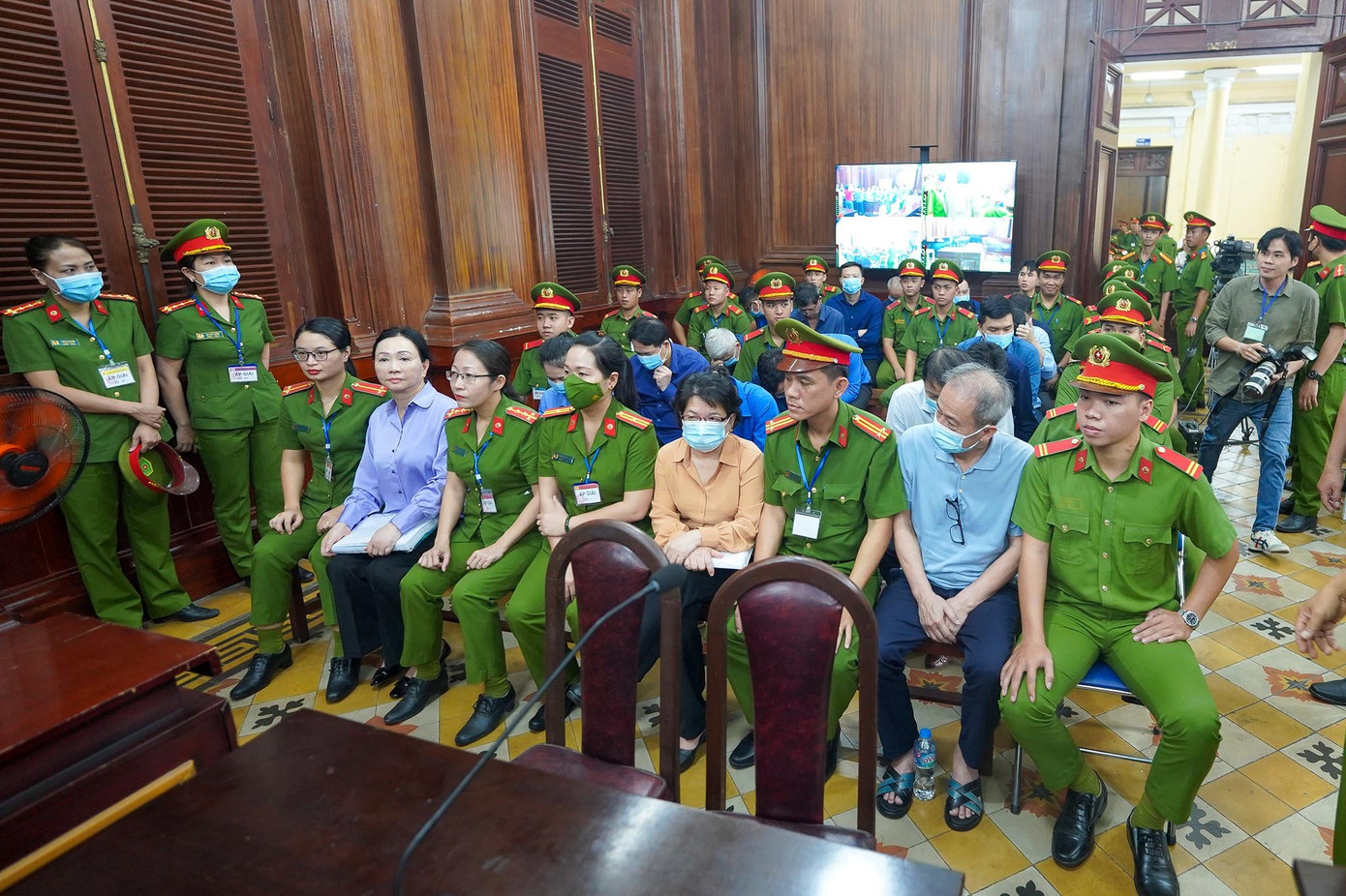 Một góc phòng xử vụ án. Ảnh: Phạm Nguyễn.