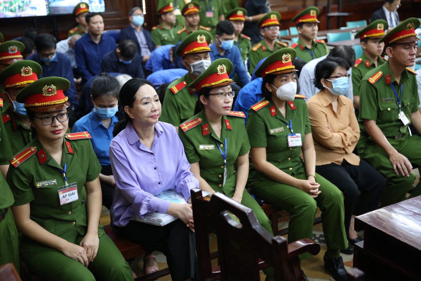 Một góc phòng xử án sáng nay. Ảnh: Duy Anh