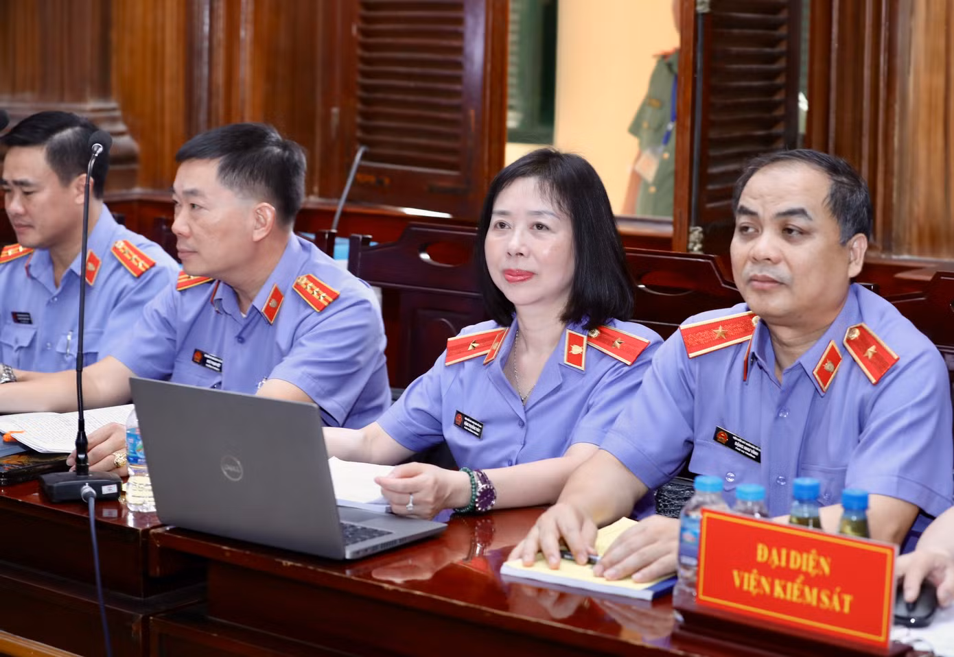 Đại diện Viện Kiểm sát tại phiên tòa đề nghị HĐXX tuyên tử hình bà Trương Mỹ Lan. Ảnh: Duy Anh.