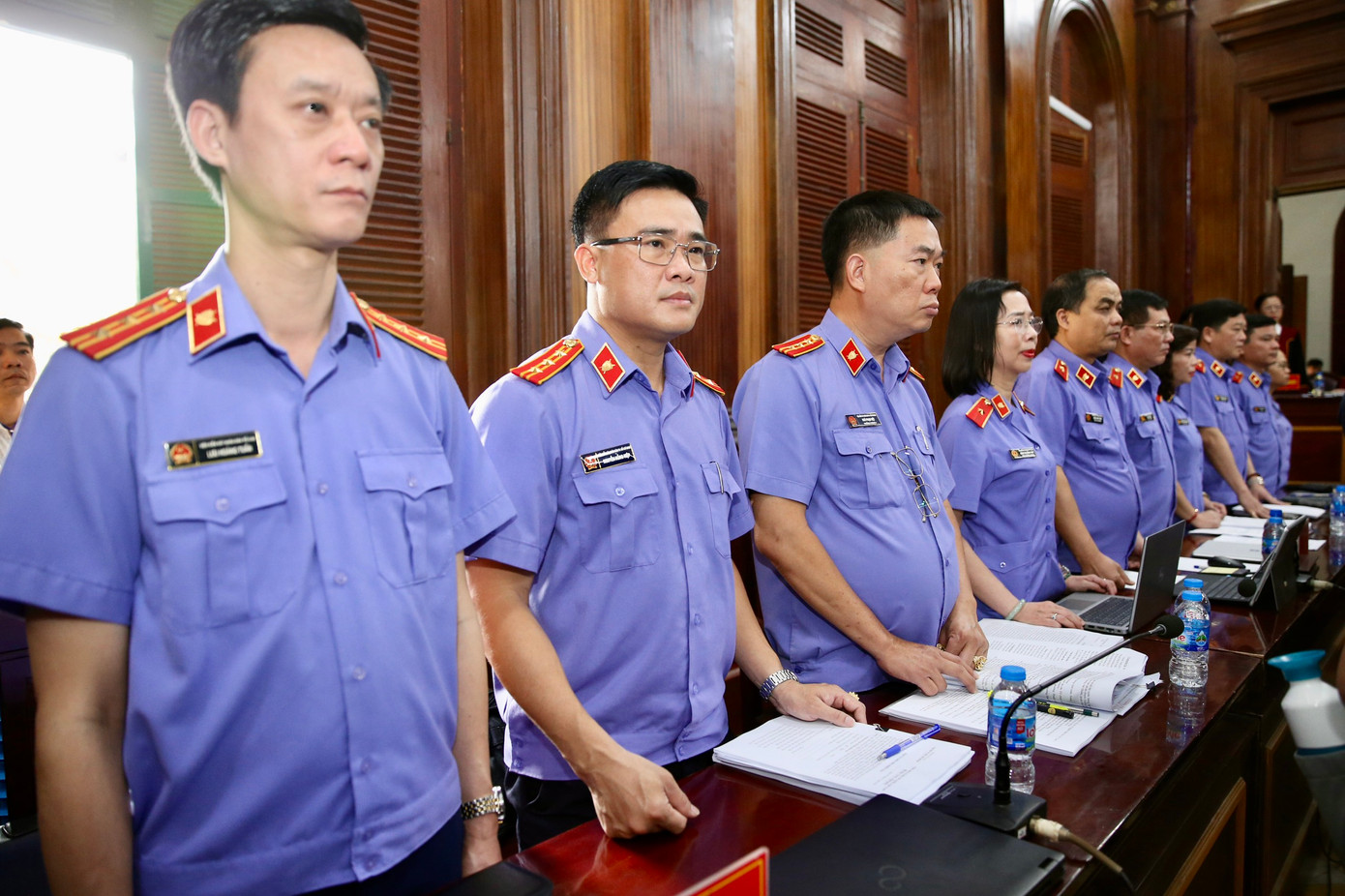 Đại diện Viện Kiểm sát tại phiên tòa. Ảnh: Duy Anh.