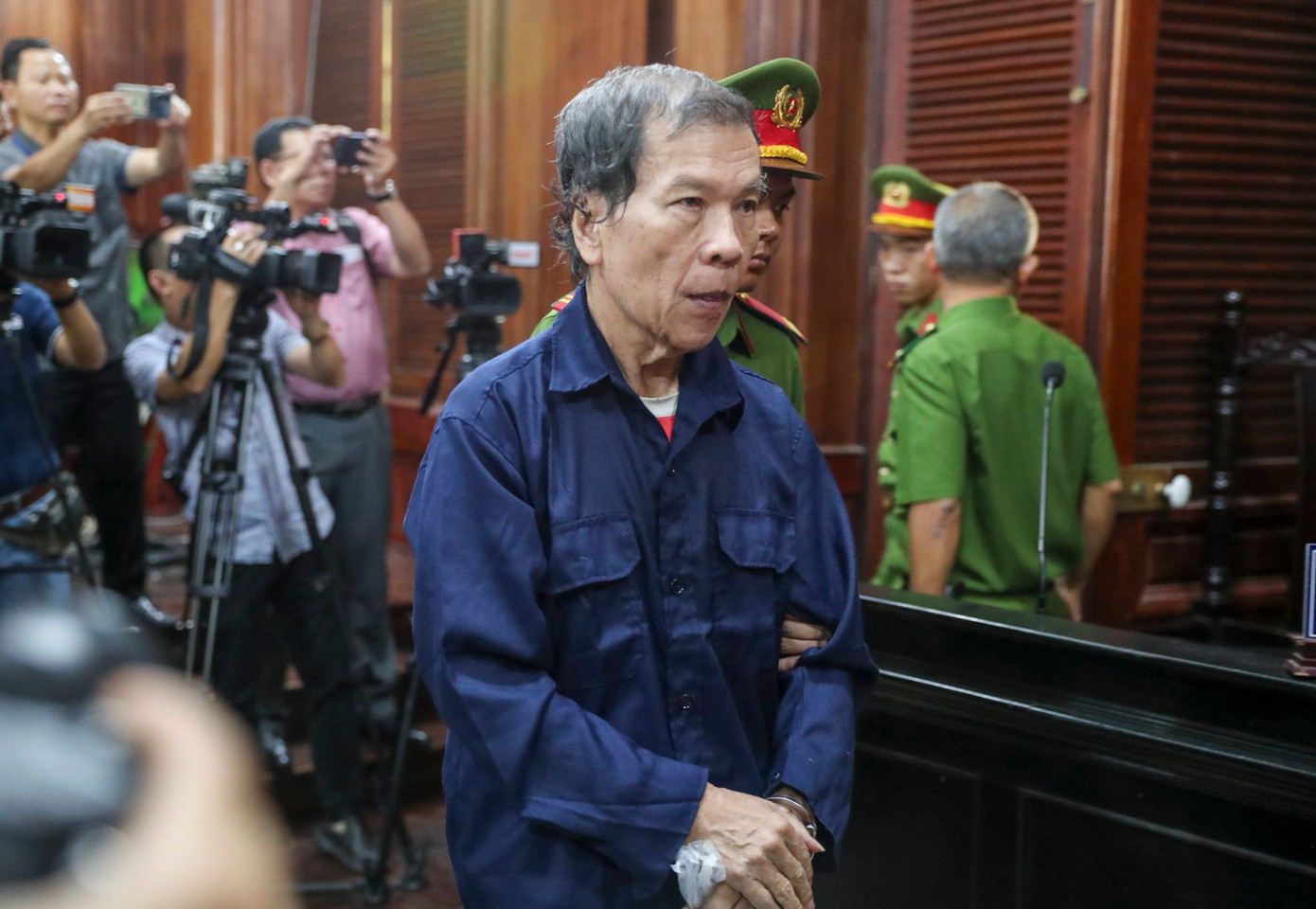 Bị cáo Trần Văn Sỹ tại phiên tòa.