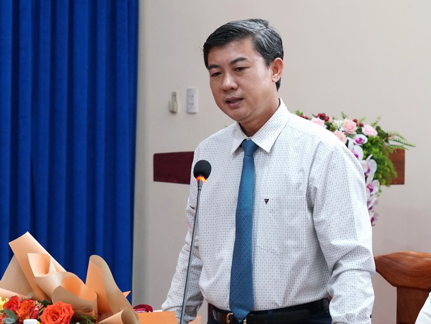 Tân Bí thư Huyện ủy Châu Thành Trương Văn Hoàn. Ảnh: BTN