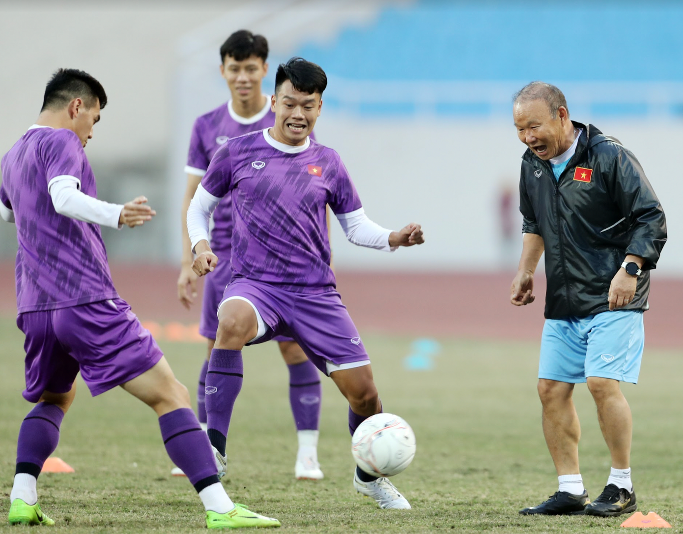 Không khí buổi tập diễn ra rất vui vẻ