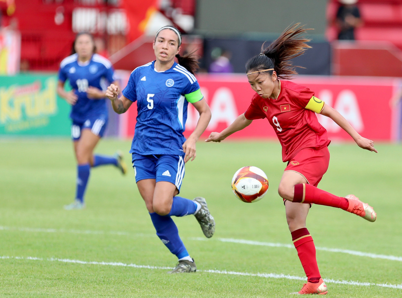 Huỳnh Như và các đồng đội không thắng được Philippines sau khi từng thua 0-4 hồi năm 2022 (ảnh Hữu Phạm)