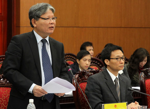 Bộ trưởng Tư pháp Hà Hùng Cường và Bộ trưởng, Chủ nhiệm Văn phòng Chính phủ Vũ Đức Đam tại phiên giải trình sáng 24/12. Ảnh: Nguyễn Hưng/VNE. Bộ trưởng Tư pháp Hà Hùng Cường và Bộ trưởng, Chủ nhiệm Văn phòng Chính phủ Vũ Đức Đam tại phiên giải trình sáng 24/12. Ảnh: Nguyễn Hưng/VNE