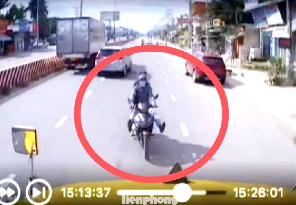 Hình ảnh từ camera hành trình của xe container