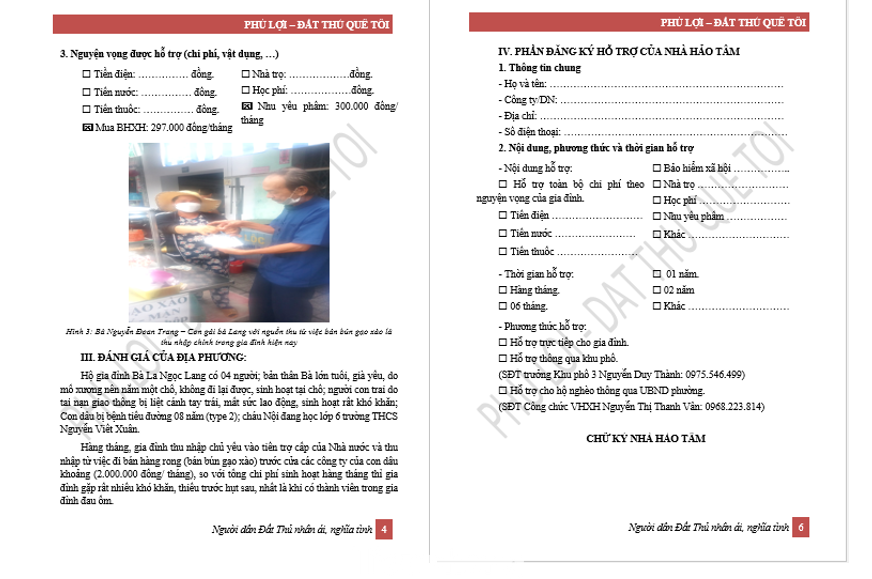 Bộ hồ sơ nhân ái được xây dựng bài bản Bộ hồ sơ nhân ái được xây dựng bài bản