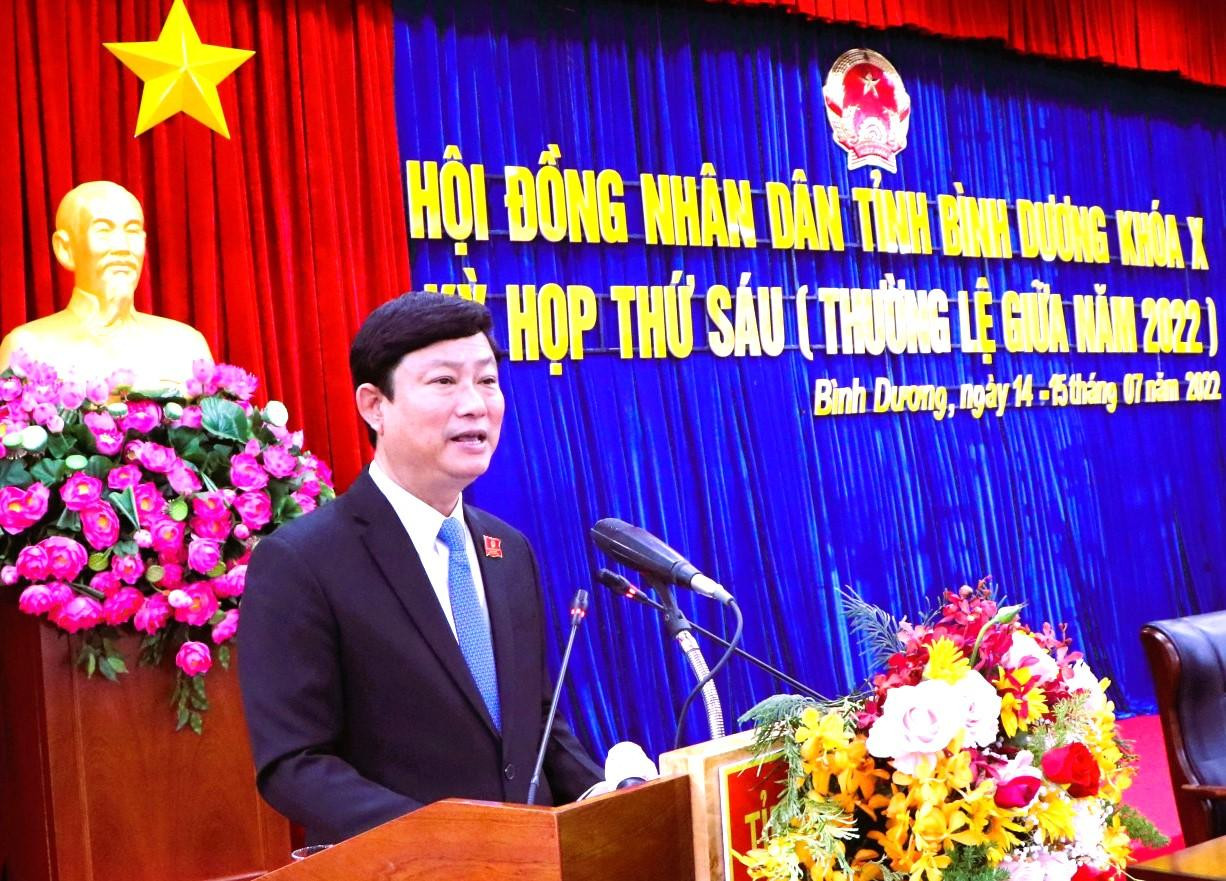 Chủ tịch UBND tỉnh Bình Dương giải trình một số nội dung tại kỳ họp Chủ tịch UBND tỉnh Bình Dương giải trình một số nội dung tại kỳ họp