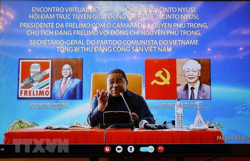 Chủ tịch Đảng Mặt trận Giải phóng Mozambique , Tổng thống Mozambique Filipe Jacinto Nyusi phát biểu. (Ảnh: Trí Dũng/TTXVN) Chủ tịch Đảng Mặt trận Giải phóng Mozambique , Tổng thống Mozambique Filipe Jacinto Nyusi phát biểu. (Ảnh: Trí Dũng/TTXVN)